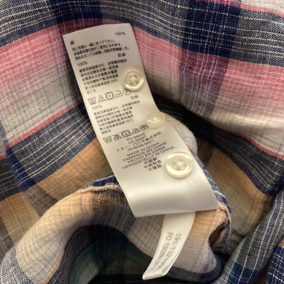 Tommy Bahama Men’s Linen Long Sleeve Button Down Plaid Shirt Size large - Picture 12 of 13